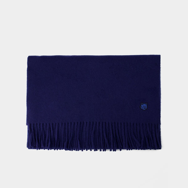 Echarpe Fox Head - Maison Kitsune - Laine - Bleu