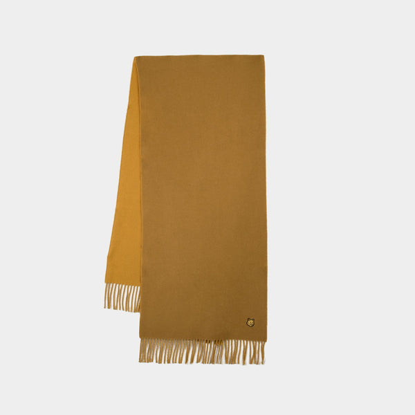 Echarpe Fox Head - Maison Kitsune - Laine - Marron/Caramel