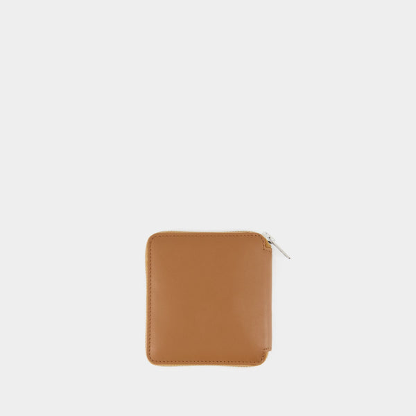 Portefeuille Zippé - Maison Kitsune - Cuir - Marron