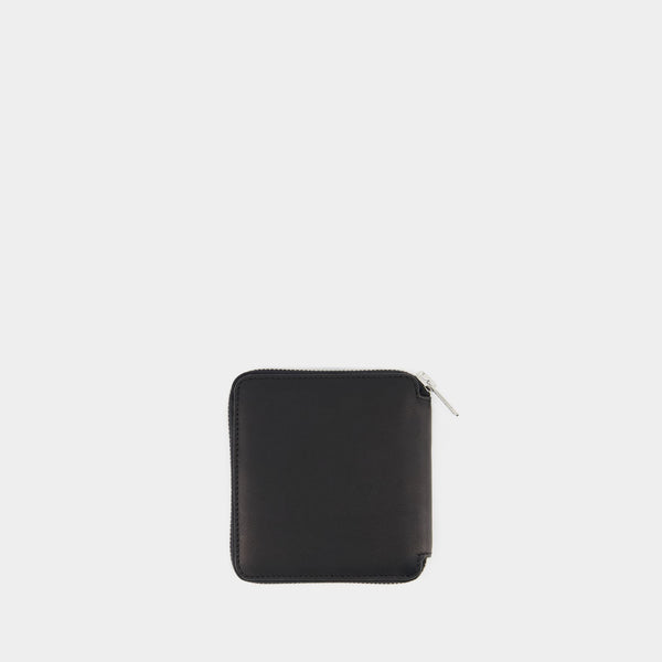 Portefeuille Zippé - Maison Kitsune - Cuir - Noir