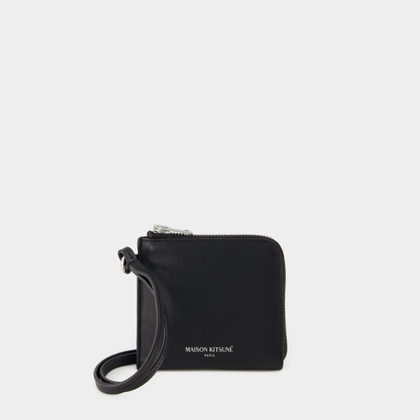 Porte Monnaie - Maison Kitsune - Cuir - Noir
