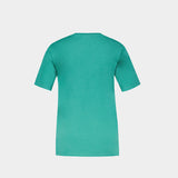 T Shirt Fox Head Patch - Maison Kitsune - Coton - Vert