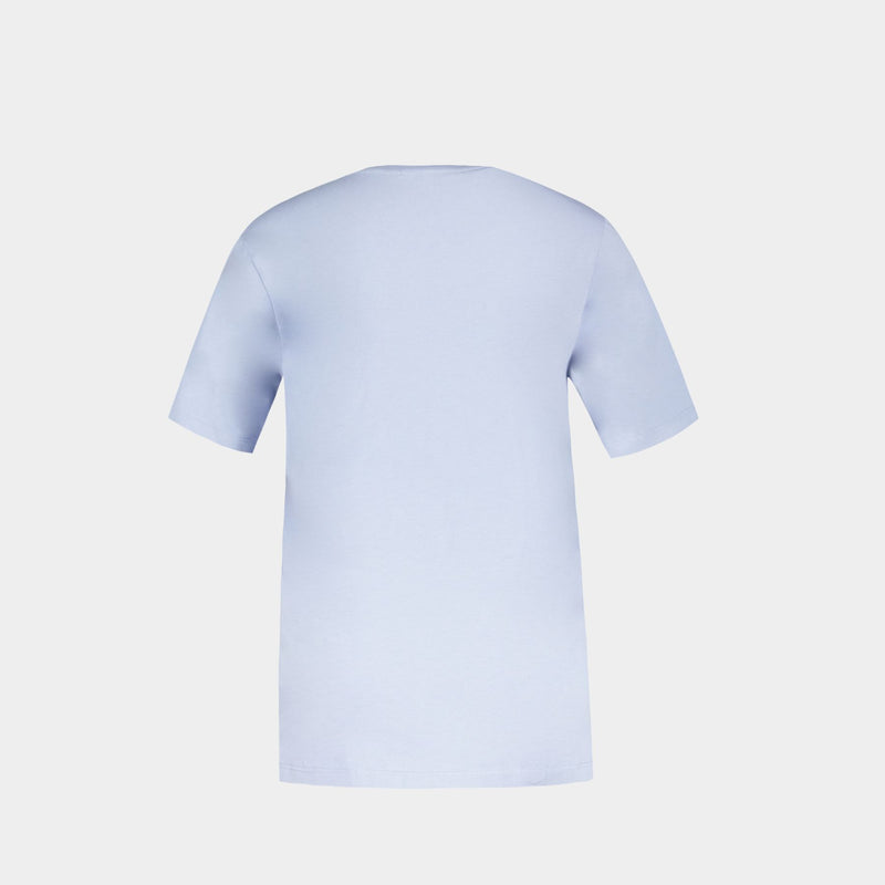 T-Shirt Chillax Fox Patch - Maison Kitsune - Coton - Bleu