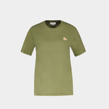 T-Shirt Chillax Fox Patch - Maison Kitsune - Coton - Vert
