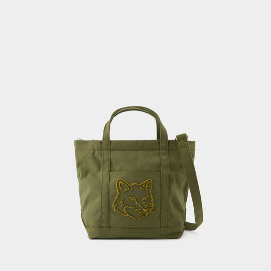 Cabas Fox Head Small - Maison Kitsune - Coton - Vert
