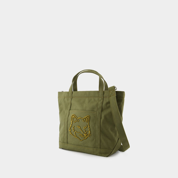 Cabas Fox Head Small - Maison Kitsune - Coton - Vert