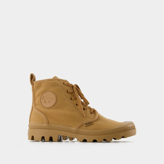 Bottines en Cuir Recyclé/Latex Marron