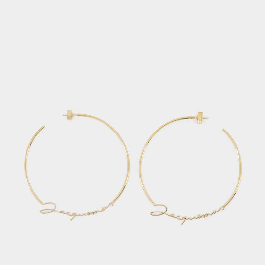 Boucles d'Oreilles Les Créoles Jacquemus en Laiton Doré