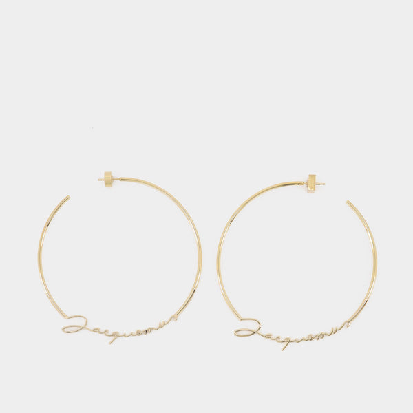 Boucles d'Oreilles Les Créoles Jacquemus en Laiton Doré