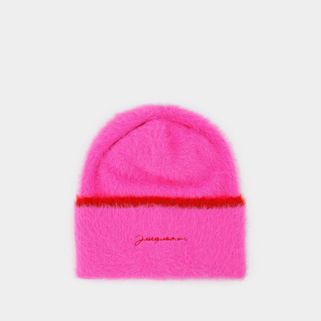 JACQUEMUS  ピンク Le Bonnet Neve ビーニー JACQUEMUS Le bonnet ロゴ ビーニー ニット帽 マルチピンク