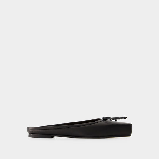 Les Mules Plates Ballet - Jacquemus - Cuir - Noir