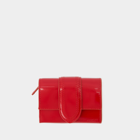 Porte Carte Le Compact Bambino - Jacquemus - Cuir - Rouge