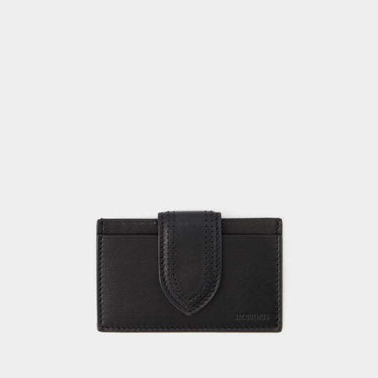 Porte Carte Bimbino - Jacquemus - Cuir - Noir