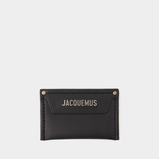 Porte Carte Meunier - Jacquemus - Cuir - Noir