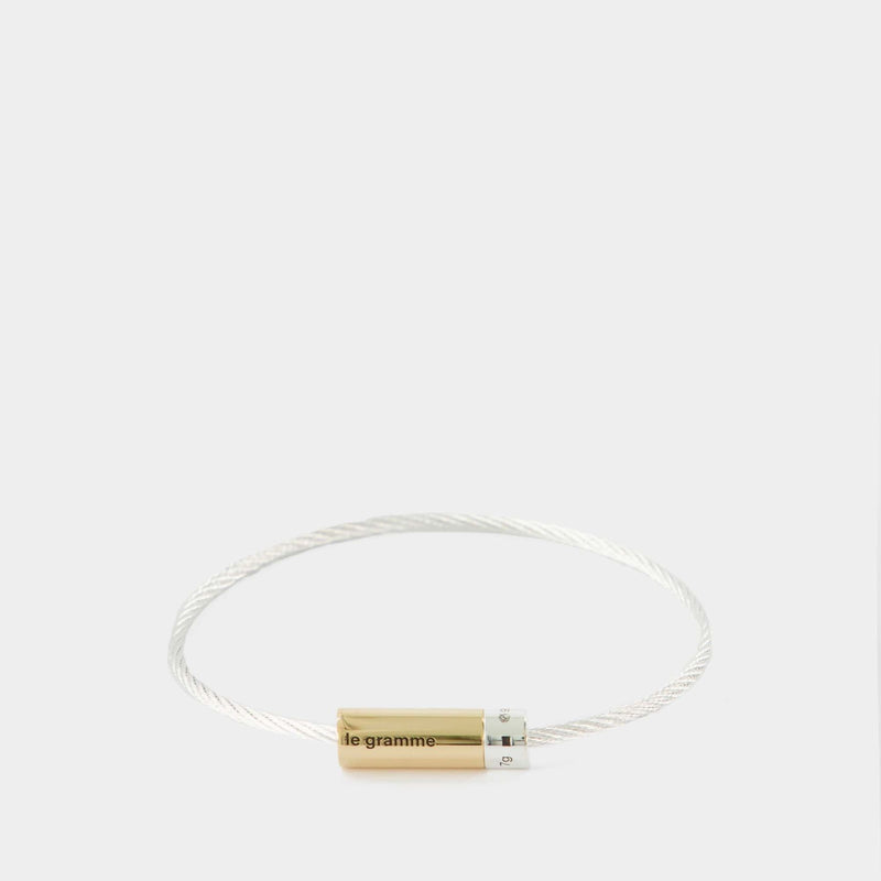 Bracelet 7G Cable - Le Gramme - Argent - Argenté/Doré