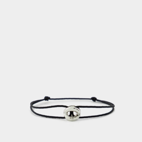 Bracelet 3G Corde Entrelacs - Le Gramme - Argent - Noir