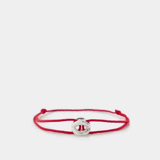 Bracelet 3G Corde Entrelacs - Le Gramme - Argent - Rouge