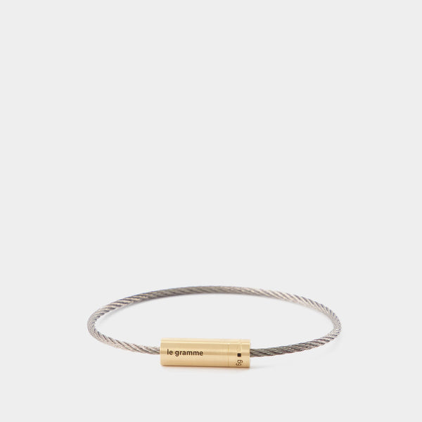 Bracelet Câble Le 6G Avec Fermoir en Or/Argent