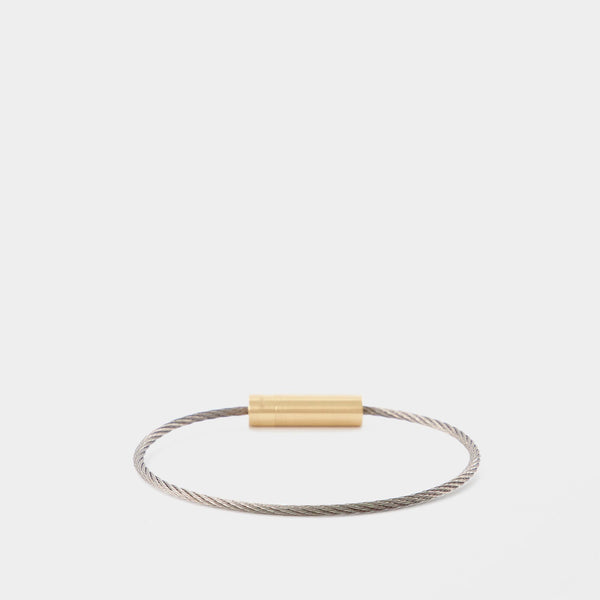 Bracelet Câble Le 6G Avec Fermoir en Or/Argent