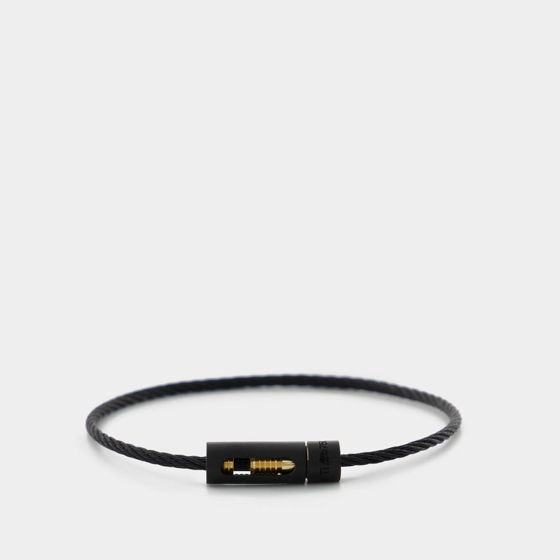 Bracelet 5G Cable - Le Gramme - Argent - Noir/Doré