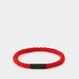 Bracelet 5G Cable Orlebar Marron - Le Gramme - Titanium - Rouge