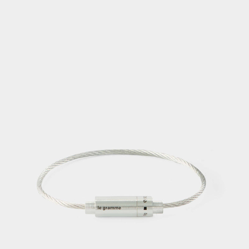 Bracelet 9G Cable Fermoir Triptyque - Le Gramme - Argent