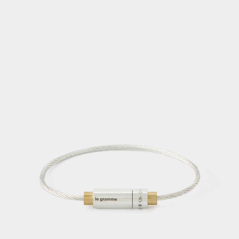 Bracelet 9G Cable Fermoir Triptyque - Le Gramme - Argent