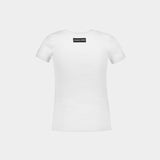 T-Shirt 1x1 Rib - Marine Serre - Coton - Blanc