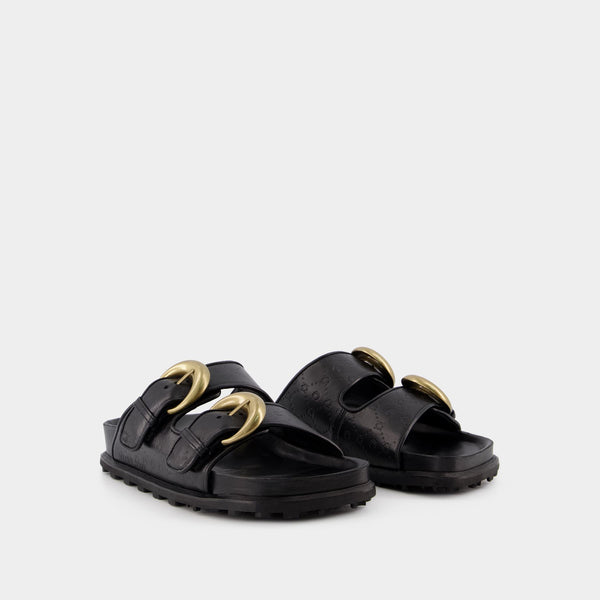 Sandales - Marine Serre - Cuir - Noir