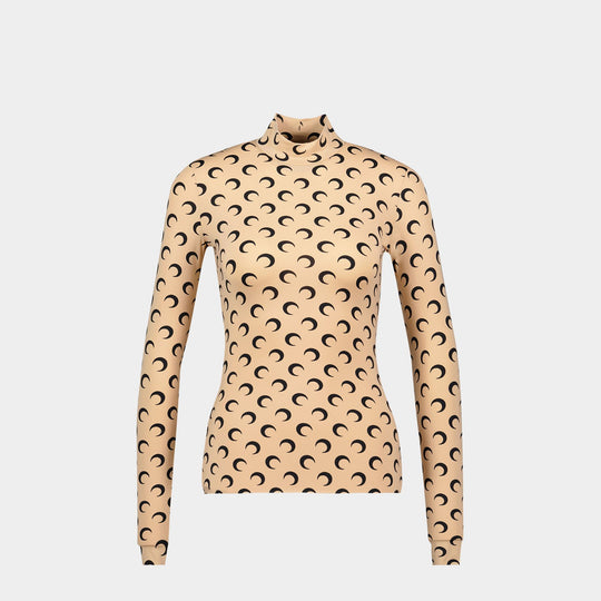 T-Shirt Regenerated All Over Moon - Marine Serre - Beige