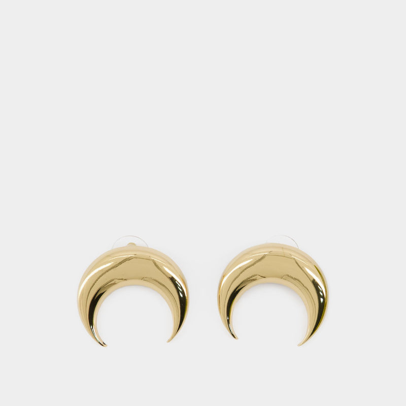 Boucles D'Oreille Moon Earring Gold 35 Mm - Marine Serre - Metal Doré