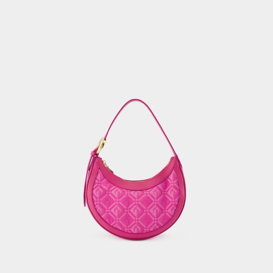 Sac Hobo Moon Diamant Regenerated Eclips Mini - Marine Serre - Rose