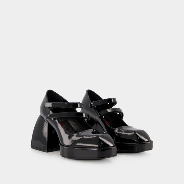 Escarpins Bulla Babies - Nodaleto - Cuir - Vernis Noir