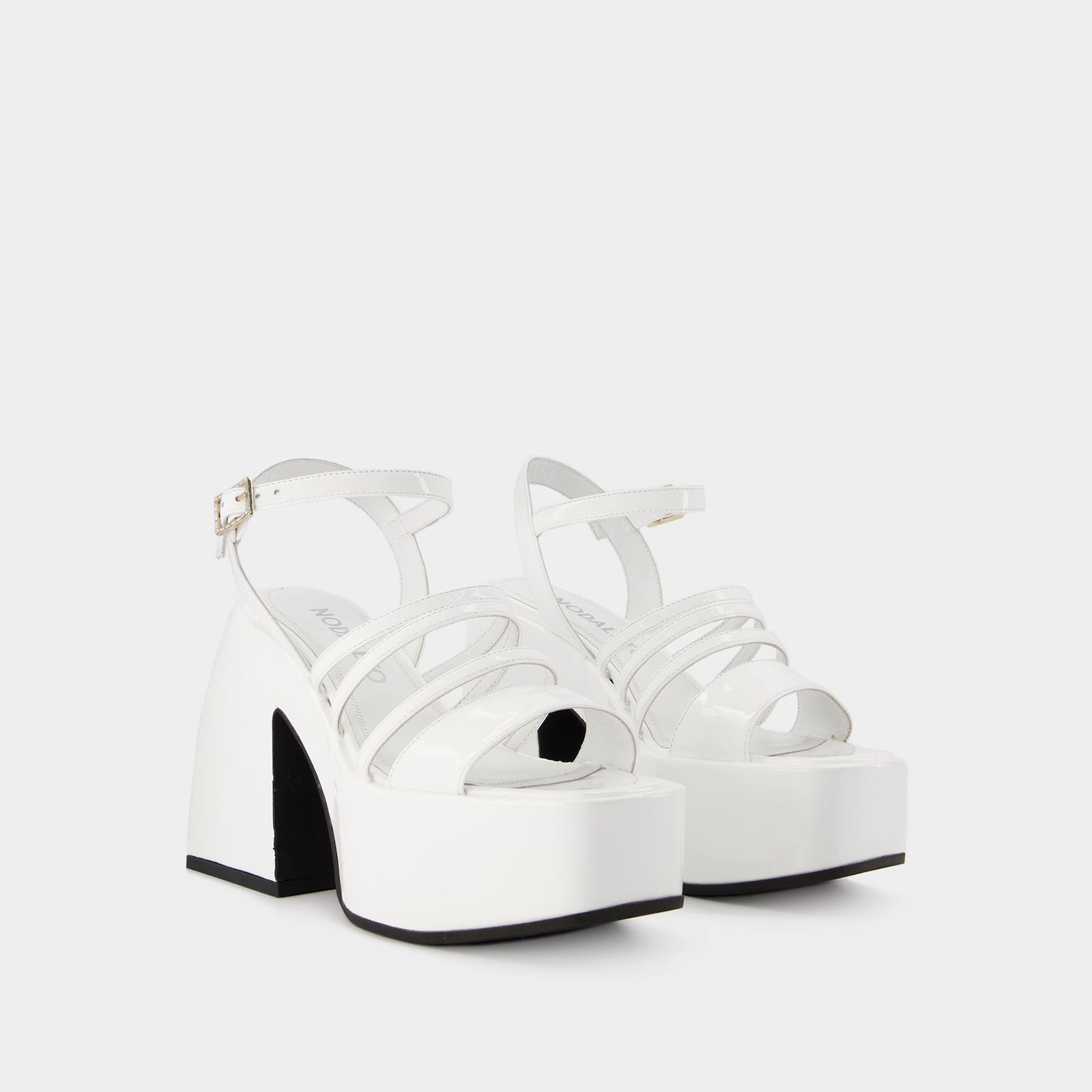 サンダル・ミュール Bulla Chibi Sandals - Nodaleto - White - Leather Nodaleto Bulla Chibi 110mm Platform Sandals In Weiss | ModeSens