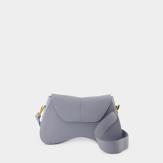 Sac Hobo Space - Elleme - Cuir - Gris/Bleu