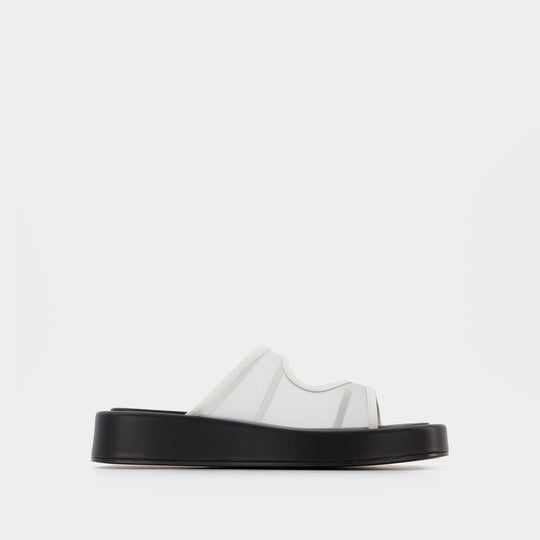 Mules Gemini - Elleme - Cuir - Blanc/Noir