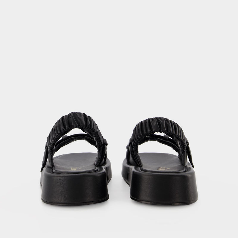 Sandales À Plateforme Loop - Elleme - Cuir - Noir