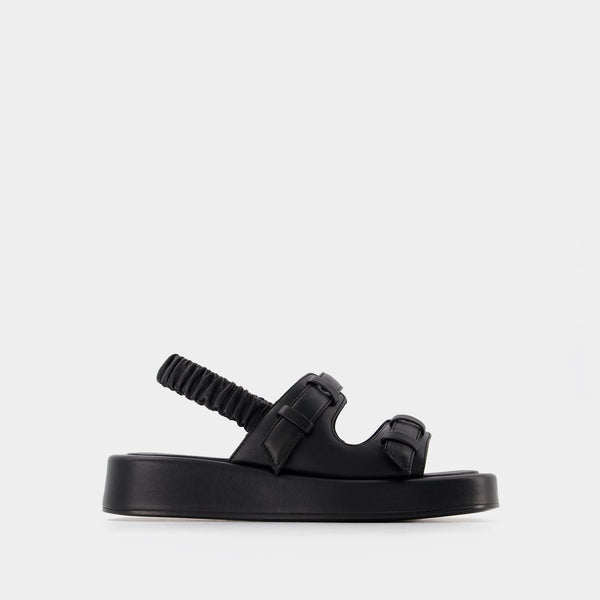 Sandales À Plateforme Loop - Elleme - Cuir - Noir