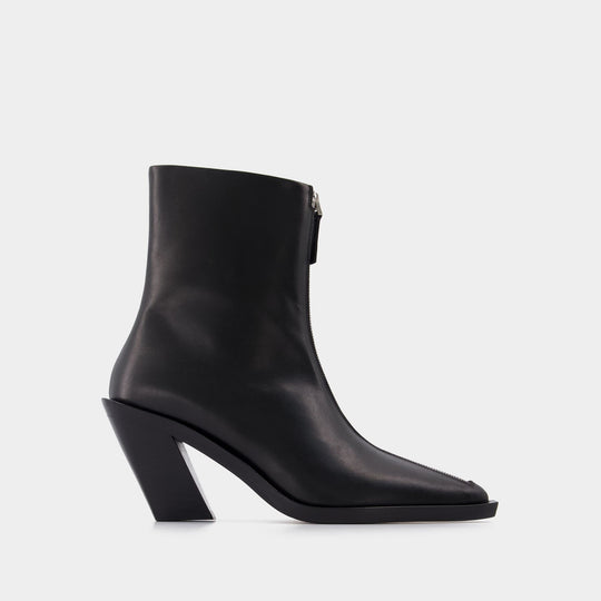 Bottines Eclair Zipper en Cuir Noir