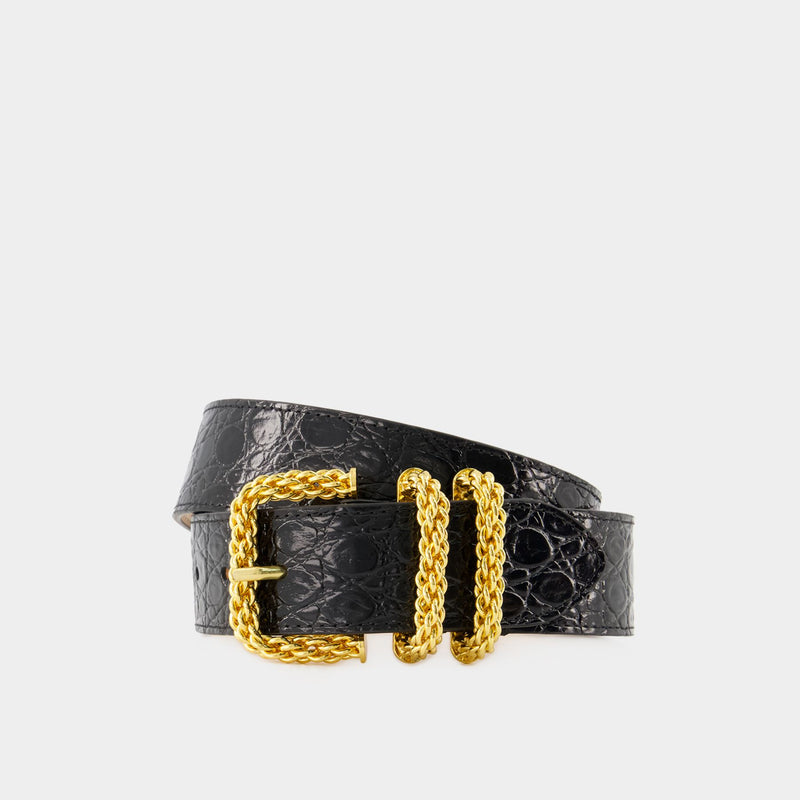 Ceinture Katina - By Far - Cuir - Noir