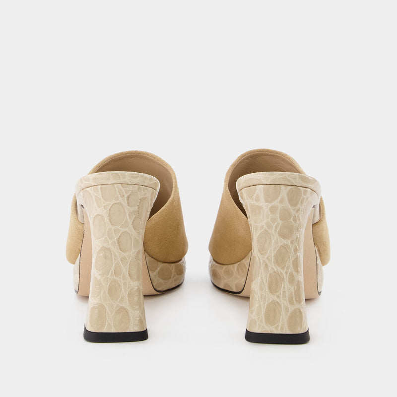 Mules Beliz - By Far - Cuir - Kraft