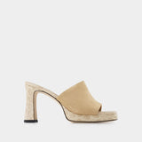 Mules Beliz - By Far - Cuir - Kraft