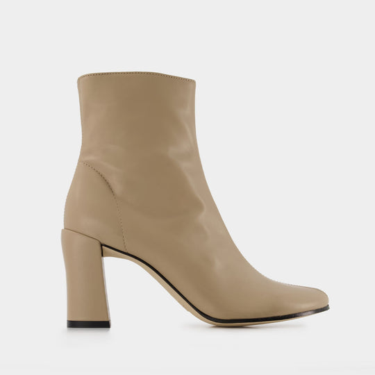 Bottines Vlada - By Far - Cuir - Taupe