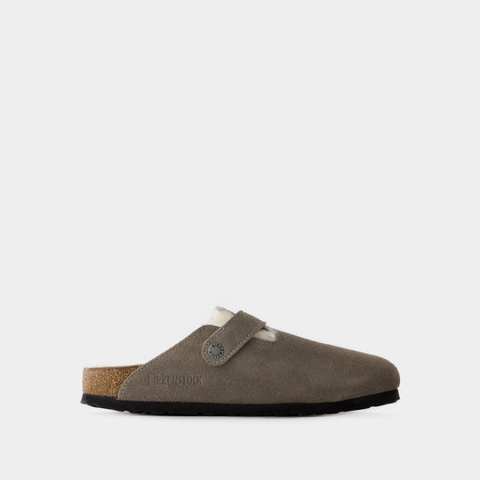 Mules Boston Shearling - Birkenstock - Laine - Gris