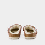 Mules Boston Shearling - Birkenstock - Laine - Pink Clay