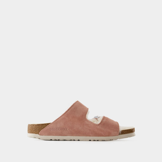 Sandales Arizona Shearling - Birkenstock - Laine - Pink Clay