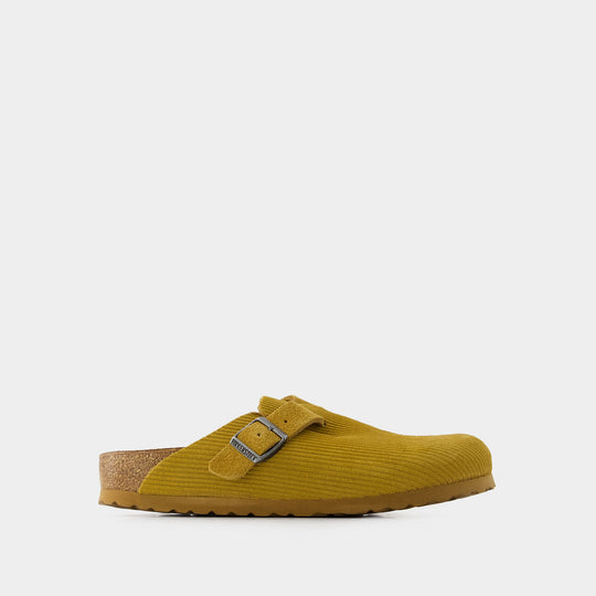 Sandales Boston VL Corduroy - Birkenstock - Cuir Nubuck - Marron