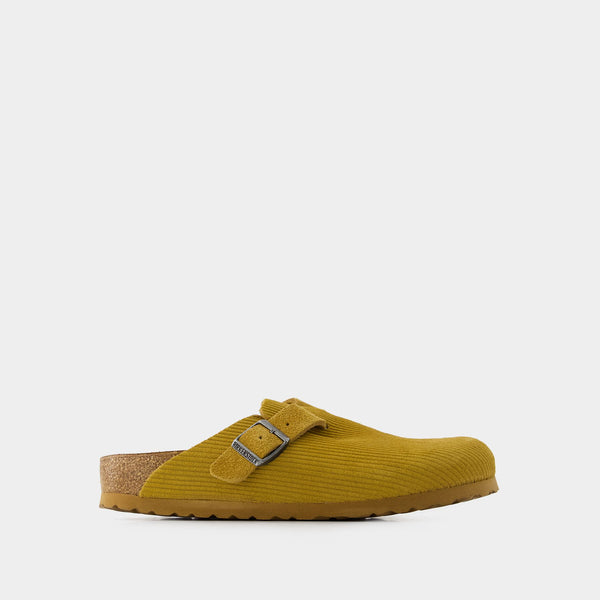 Sandales Boston VL Corduroy - Birkenstock - Cuir Nubuck - Marron