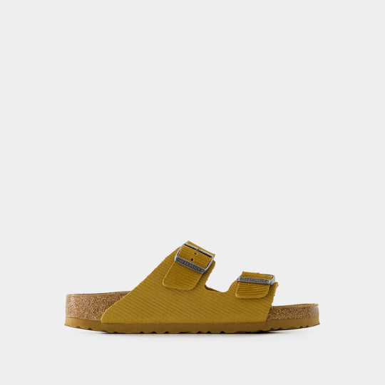 Sandales Arizona VL Corduroy - Birkenstock - Cuir Nubuck  - Marron