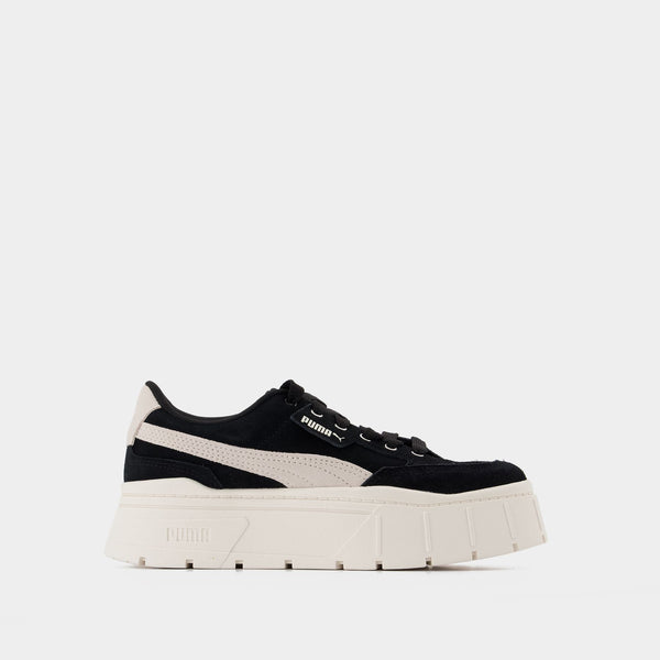 Baskets Mayze Stack en Cuir Noir